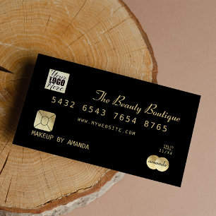 Visita Logotipo de Cartão de Crédito Dourado de Luxo Ch