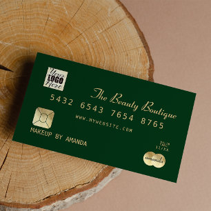 Visita Logotipo de Cartão de Crédito Dourado de Luxo El
