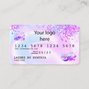 Visita Logotipo de cartão de crédito moderno do Holograph
