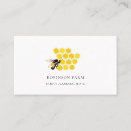 Visita Logotipo de fazenda de abelhas melíferas Cartão de