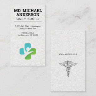 Visita Logotipo de Medicina   Símbolo médico Cartão de vi