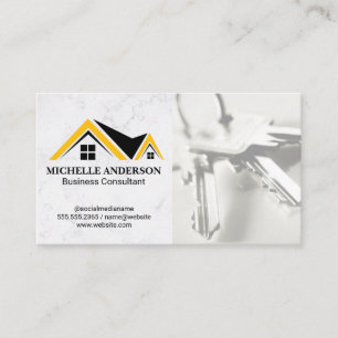 Visita Logotipo do Telhado Imobiliário   Chaves Cartão de