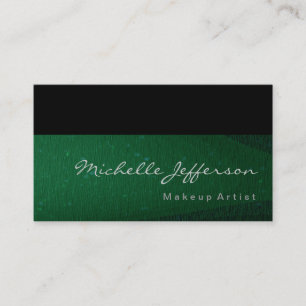 Visita Makeup Artist Green Black Standard Cartão de visit