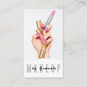 Visita Makeup PMU Microblading Henna Salon Cartão de visi