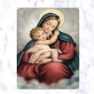 Visita Mary Mãe de Deus Cartão de Oração