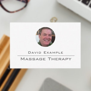 Visita Massage Therapy with Photo of Holder Cartão de vi