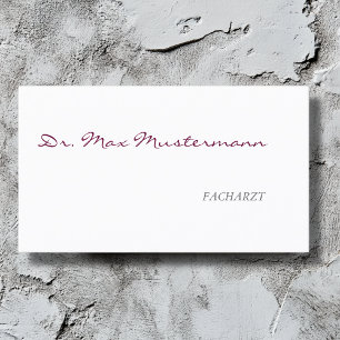 Visita Médico cartão de presentação