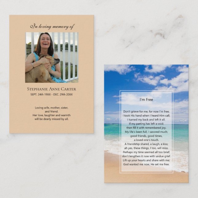 Visita Memorial fotográfico Eu sou Gratuito Cartão de ora (Frente/Verso)