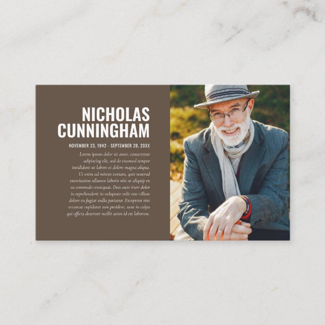 Visita Memorial Funeral Em Cartão com fotos De Memória Ad (Frente)