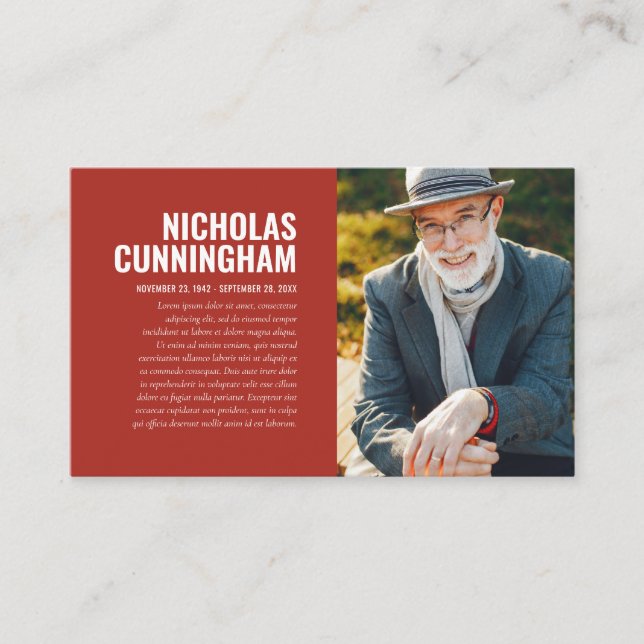 Visita Memorial Funeral Em Cartão com fotos De Memória Ad (Frente)