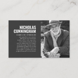 Visita Memorial Funeral Em Cartão com fotos De Memória De