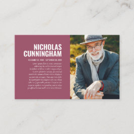 Visita Memorial Funeral Em Cartão com fotos De Memória De