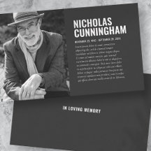 Memorial Funeral Em Cartão com fotos De Memória De