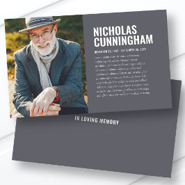 Visita Memorial Funeral Em Cartão com fotos De Memória De