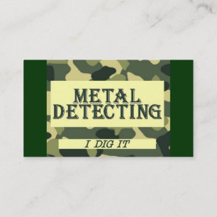 Visita Metal do design de Camo que detecta o cartão de