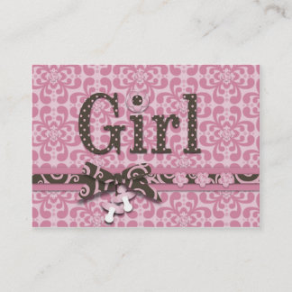 Visita Meu cartão do lembrete do chá de fraldas da menina