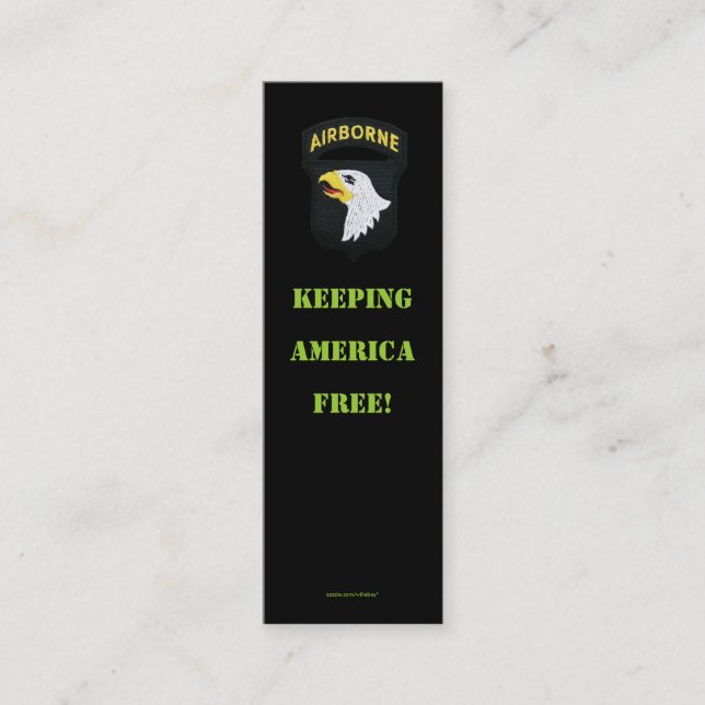 Visita Mini 101rua da divisão aérea vet patches Cartão de visi (Frente)