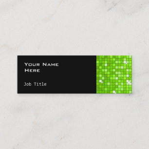 Visita Mini Azulejos de Disco preto verde do lado cartão de vi