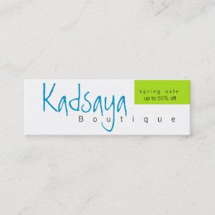 Visita Mini Boutique Kadsaya 9 Loja de Promoção Cartão de v