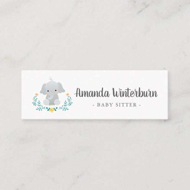 Visita Mini Cartão bonitinho de negócios da Babysitter (Frente)