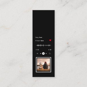 Visita Mini Cartão de Artista e de Bookmarks do Music Player