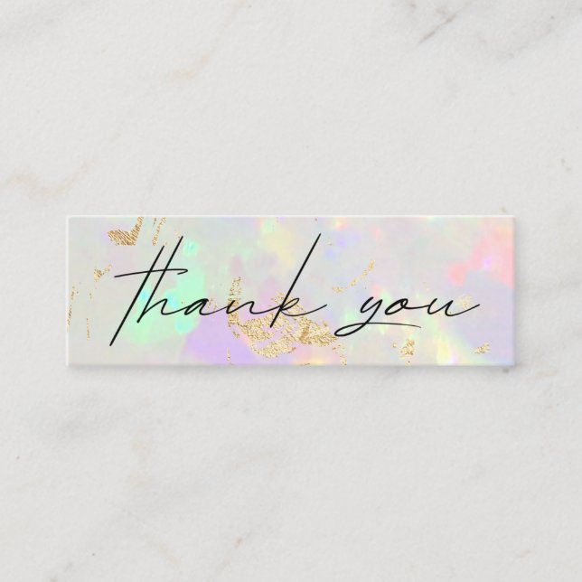 Visita Mini cartão de desconto do obrigado opal (Frente)