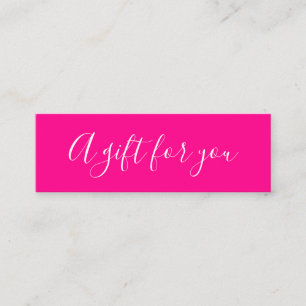 Visita Mini Cartão de desconto rosa de tendência minimalista e