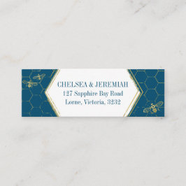 Visita Mini Cartão de Endereço Personalizado Dourado Padrão de