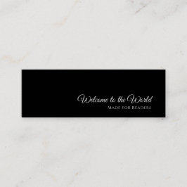 Visita Mini Cartão de favorito personalizado preto | Leitor In