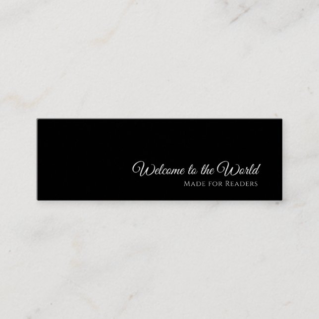 Visita Mini Cartão de favorito personalizado preto | Leitor In (Frente)