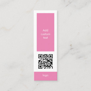 Visita Mini cartão de favorito rosa simples de código qr perso