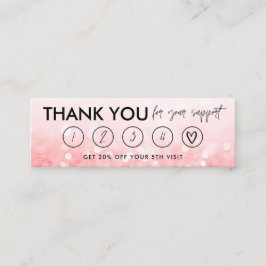 Visita Mini Cartão de fidelidade para Obrigados de Cabelo de M