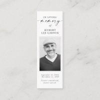 Cartão de Indicador de Foto para Simpatia Funeral