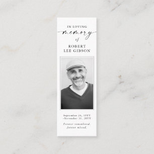 Visita Mini Cartão de Indicador de Foto para Simpatia Funeral