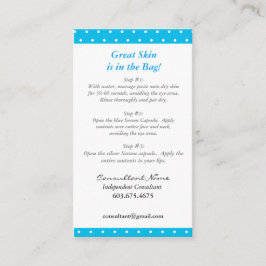 Visita Mini cartão de instrução facial