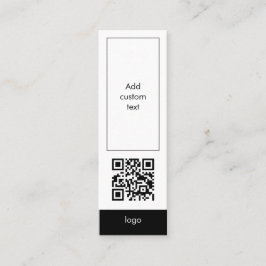 Visita Mini cartão de marcador branco simples de código qr per