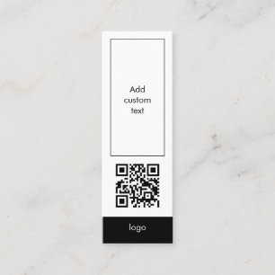Visita Mini cartão de marcador personalizado código qr negócio