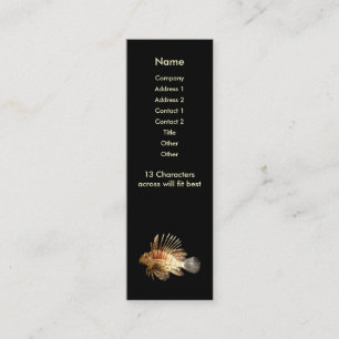 Visita Mini Cartão de Perfil Fino de Peixe-Leão