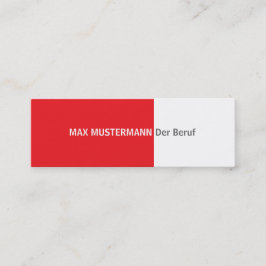 Visita Mini Cartão de presentação vermelho