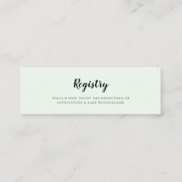 Visita Mini Cartão de registro do Chá de fraldas de aguarela b