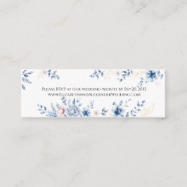 Visita Mini Cartão de Resposta de Site de Casamento Floral Azu
