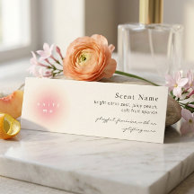 Cartão de teste de fragrância de amostra de perfum