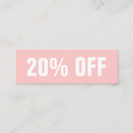 Visita Mini Cartão simples e moderno de desconto de tendência,