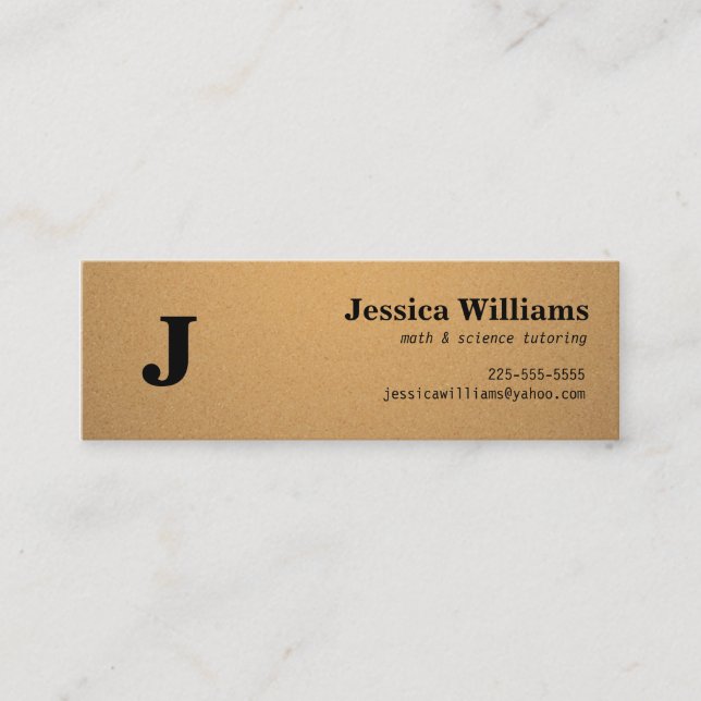 Visita Mini Cartão telefónico de Corkboard (Frente)