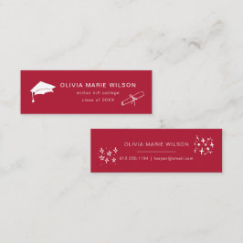 Visita Mini Cartão vermelho de ícone de gradação minimalista