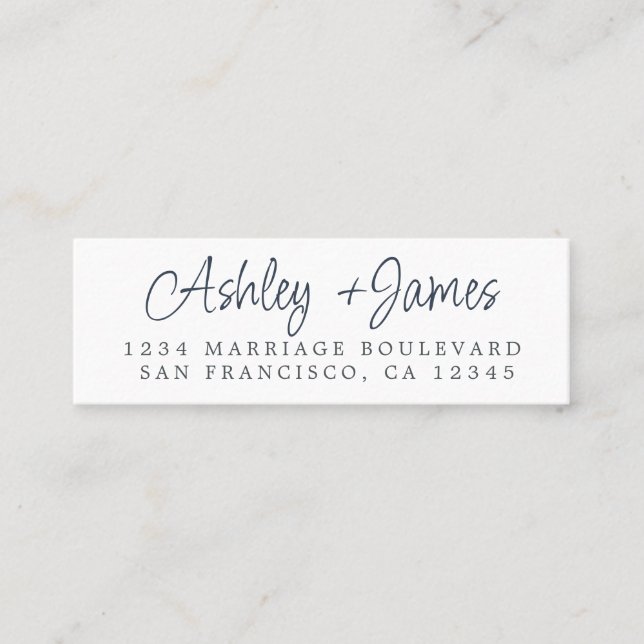 Visita Mini Devolver Cartão de Endereço com Data de RSVP na pa (Frente)