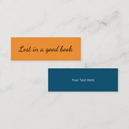 Visita Mini Marcador de Livro Cartão de Marketing Laranja Teal