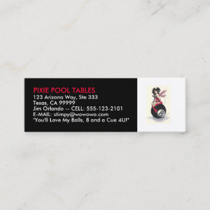 VISITA MINI MESAS DE BILHAR & BILHAR - MODELO DE CARTÃO DE