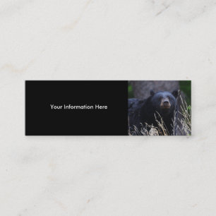 Visita Mini perfil ou cartão de visita, urso preto