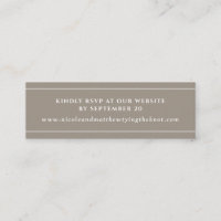 RSVP de Site de Areia Moderna \ Cartão de Registro